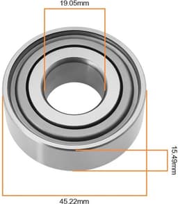 Grasmaaier Lagers 4 Stuks - Compatibel met JD9259/JD9296 - Buitendiameter 45,22 mm - Binnendiameter 19,05 mm - Hoogte 15,49 mm - Metaal/Rubber Materiaal - Landbouwlagers — thumbnail 2