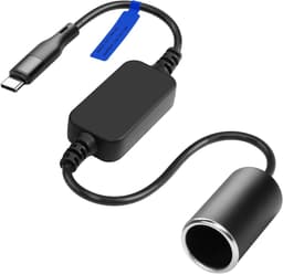 SnelShoppen - USB-C naar 12V Sigarettenaansteker Adapter, 30cm Krachtige Oplaadkabel voor Dashcam, GPS, LED Verlichting en Auto Elektronica - 18W Max — thumbnail 1