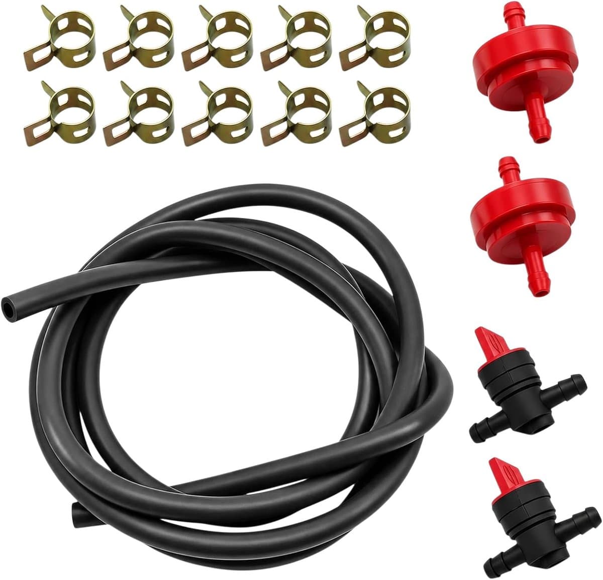 Brandstofslang 2 m 6 mm - Olie- en benzineslangset - Inclusief benzinekraan - Perfect voor grasmaaier en motoren - ShopVlot — afbeelding 1