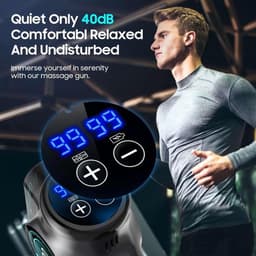 Massagepistool, hoogwaardige percussiemassage voor spierontspanning, professioneel deep tissue massagepistool en handig verwarmd spiermassagepistool voor volledige lichaamsontspanning — thumbnail 4