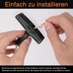 SnelShoppen - Starterkabel Grasmaaier 10 m - 4 mm Dikte - Recoil Starter Rope met 4 Stuks Handgrepen - Geschikt voor Grasmaaiers, Kettingzagen, Trimme — thumbnail 3