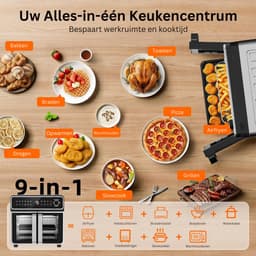 CLGP® Heteluchtoven - Oven - Airfryer Oven - Zwart — thumbnail 4