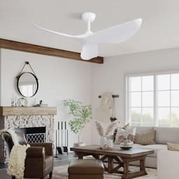 38 inch Plafondventilator (96.5 cm) - Met DC-motor - Met afstandsbediening - Voor binnen en buiten - Zonder verlichting - Ideaal voor slaapkamer, woonkamer en meer — thumbnail 2