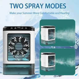 NordHaus Mini Verdamperkoeler - Draagbare USB Luchtkoeler - Persoonlijke Airconditioner met Luchtbevochtiger - IJsboxfunctie - 900 ml - Wit — thumbnail 3