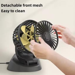 Autoventilator, 360 graden draaibaar, 12 V sigarettenaansteker, autokoelventilator voor dashboard, mini-tafelventilator, ventilator, zuignap, kleine ventilator voor vrachtwagen, SUV — thumbnail 2