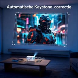 Mini Beamer HD 720P – Full HD Ondersteuning – Automatische Keystone – WiFi – Bluetooth – Draagbare Projector voor Home Cinema, Gaming en Presentaties — thumbnail 2