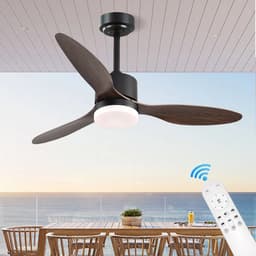 HomeGoodies - Plafondventilator - Ventilator - Plafondventilator met Verlichting - Afstandsbediening - 6 Snelheden - 132 cm — thumbnail 1