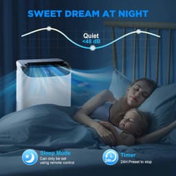 Mobiele Airco 14000 BTU – 3-in-1 Airconditioner – Ontvochtiger – Ventilator – Afstandsbediening — thumbnail 4