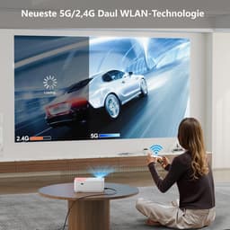 Mini soundbar - Wit - 4K Android Beamer met Native 1080P en Autofocus - Voor Thuisbioscoop en Outdoor Gebruik — thumbnail 5