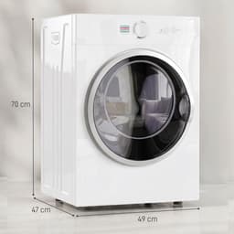 TEKROA® Mini-droger - 3 kg, 1020 W met PTC-verwarming en timer - 49 x 47 x 70 cm - wit — thumbnail 4