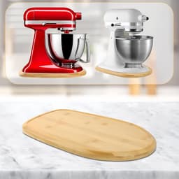 Apparaatduwer Keuken - Mobiel Keukenblad - Mixer Stabiel Houden - Trillingsdempend Ontwerp - 42x31 cm - Houtkleur — thumbnail 2