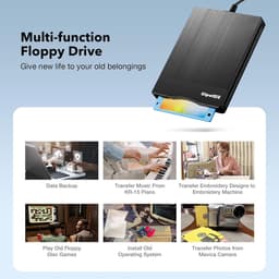 Externe Floppy Disk Drive - Diskettestation Lezer - Oude Bestanden Lezen - USB A en C Connectoren - 35 inch — thumbnail 5