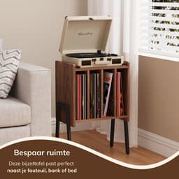 ACAZA LP Opbergsysteem - Platenrek - Platenkast - LP Houder - Vinyl Houder - MDF - Walnoot — thumbnail 2