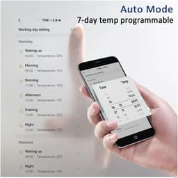 Draadloze Thermostaat - Verwarmingsthermostaat Slim - Energie Besparen - Nauwkeurige Temperatuurregeling - 2.4 GHz Wifi - Wit — thumbnail 4