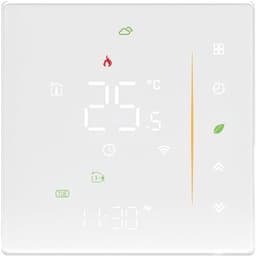 Slimme Thermostaat - WiFi Regelaar - Kamertemperatuur Instellen - Programmeerbare Schema's - 240 Volt - Wit — thumbnail 1