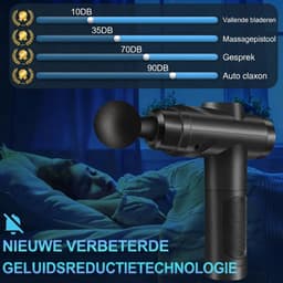TYR® Masage Gun - Spiermassage Apparaat - Draadloze Massage Gun - Zwart - 10cm x 10cm x 10cm — thumbnail 2