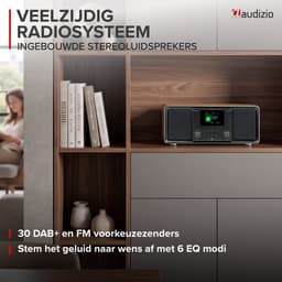 DAB radio - Audizio Palmi - Radio met cd speler - Bluetooth radio - FM, DAB+ en USB - Houtlook — thumbnail 3
