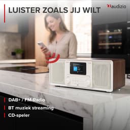 DAB radio - Audizio Palmi - Radio met cd speler - Bluetooth radio - FM, DAB+ en USB - Wit — thumbnail 3