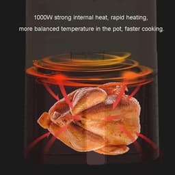 Luchtfriteuse - Heteluchtoven Elektrische Oven - Gezond Frituren - 360° Rapid Thermal Cycle - 5 Liter - Wit — thumbnail 4