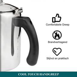 Ploutos® Percolator - Geschikt voor Inductie - Bialetti - Zwart/Wit - 13cm x 13cm x 21cm — thumbnail 2