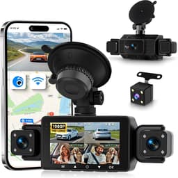 360 Graden 4-Kanaals Dashcam - Full HD - Wifi Verbinding - Voor Auto's — thumbnail 1