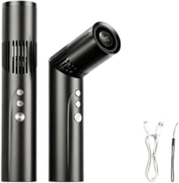 LISM-Oplaadbare, draagbare 3-in-1 turboventilator met snelheden van 1 tot 199 toeren per minuut en digitaal display, 12 uur gebruiksduur, perfect zomercadeau Geschikt voor vrouwen (zwart). — thumbnail 1