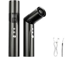 LISM-Oplaadbare, draagbare 3-in-1 turboventilator met snelheden van 1 tot 199 toeren per minuut en digitaal display, 12 uur gebruiksduur, perfect zomercadeau Geschikt voor vrouwen (zwart).