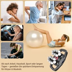 Massagepistool - Zwart - 16 Massagekoppen - 3 Massagemodi - Voor Spierontspanning — thumbnail 5