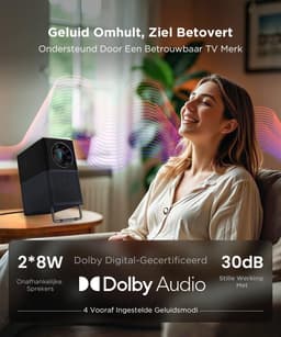 Beamer Full HD met 4K Ondersteuning – Google TV – 600 ISO Lumen – Autofocus, WiFi en Dolby Audio — thumbnail 3