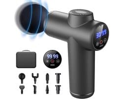 Massage Gun - Spierherstel Apparaat - Spierpijn Verlichting - 99 Snelheden 8 Koppen - 29900 RPM - Zwart