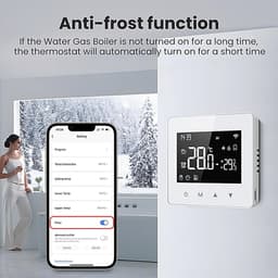 Slimme Thermostaatkraan - Radiatorkraan WiFi - Energie Besparen - App Bediening - 8.6 x 8.7 cm - Wit — thumbnail 4