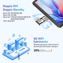 SnelShoppen - 11 Inch Android 15 Tablet - TABWEE W90 - 24GB RAM, 256GB ROM, 4G LTE + 5G WiFi, Octa Core T615, 8000mAh Batterij, AI Camera, GPS — thumbnail 5
