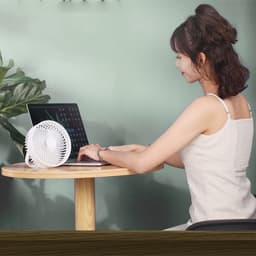 Campingventilator met verlichting, oplaadbare USB-bureauventilator, draagbare kleine ventilator voor in de tent — thumbnail 4