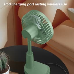Draagbare opvouwbare ventilator voor thuis, op de camping, buiten en op kantoor; compact en duurzaam — thumbnail 2