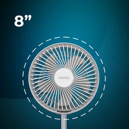 Vloerventilator Draadloos – 7200 mAh Accu – Opvouwbaar & Telescopisch – 4 Snelheden – Afstandsbediening — thumbnail 4