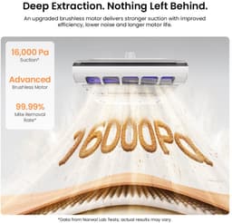 NARWAL U50 Pro Smart Matrasstofzuiger – Draadloos, 16 kPa Zuigkracht, 58°C Constante Verwarming, UV-C Sterilisatie, 99,99% Mijtenverwijdering，Mijtenverwijderaars / Matrasreinigers / handzaam，Handstofzuigers– Wit — thumbnail 3