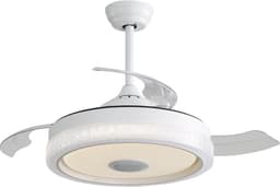 MIVRAY Plafondventilator Met Verlichting - 42 Inch - 3 ABS Bladen - Wit PC - Afstandsbediening - RGB Bluetooth Luidspreker — thumbnail 2