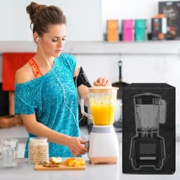 Mixer Deksel - Keukenmachinehoes Stofkap - Keuken Organiseren - Met Opbergvak - 27 x 26 x 4 cm - Grijs — thumbnail 4