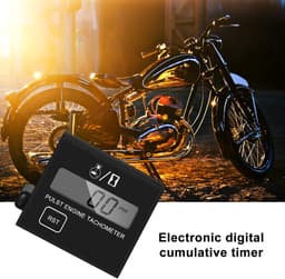 Digitale tachometer - inductief - groot LCD-display - betrouwbaar voor kettingzaag en grasmaaier - SnelShoppen — thumbnail 4