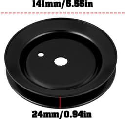 Stationaire Katrol - Hoogte 24 mm - Diameter 141 mm - Compatibel met MTD Grasmaaier - Slijtvast Metaal - Onderdeelnummer 756-1188 - Looprol — thumbnail 5