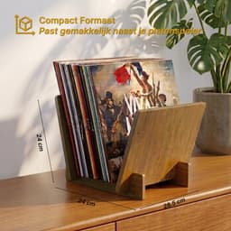 Spin’Ov LP Opbergsysteem - Platenrek - LP Houder - Vinyl Opbergsysteem - Platenhouder - LP Rek - Donkerbruin — thumbnail 5