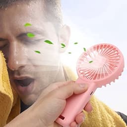 Draagbare Oplaadbare Mini Handventilator - USB Ventilator voor Kinderen en Volwassenen - Kleine Zakventilator met Lithiumbatterij — thumbnail 4
