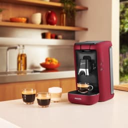 Philips Senseo Maestro Koffiepadmachine CSA260/90 - Keuze uit 1 of 2 Kopjes - Instelbare Intensiteit - Automatische Uitschakeling - Groot Waterreservoir - Rood — thumbnail 2