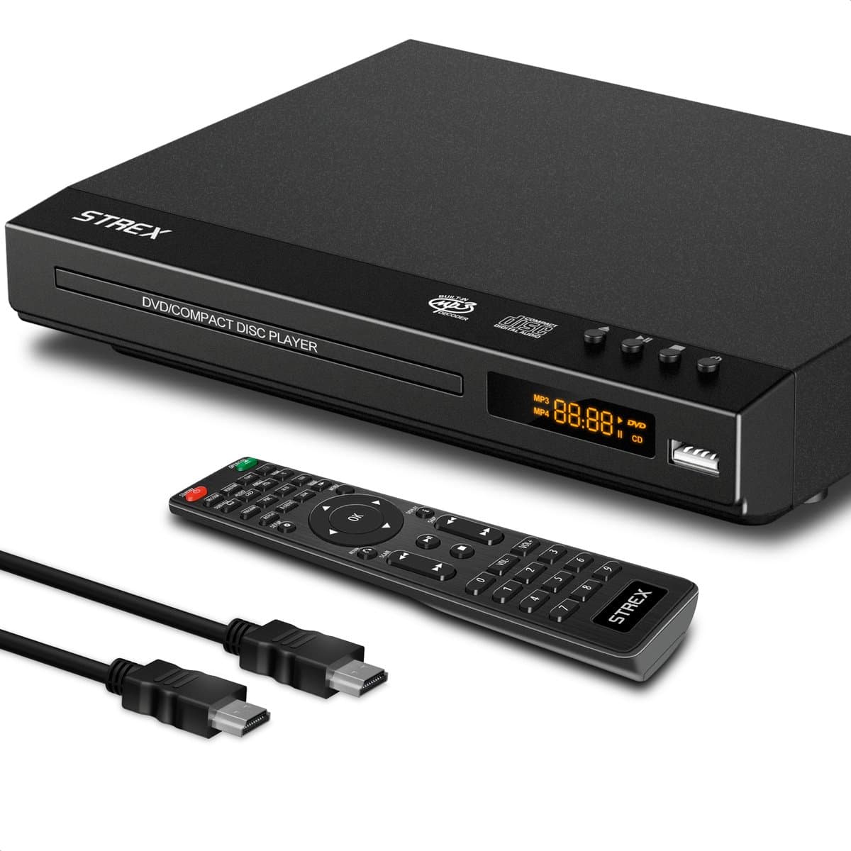 Strex DVD Speler met HDMI - Regio Vrij - USB / RCA en Afstandsbediening - Full HD 1080p — afbeelding 1