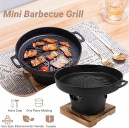Tafelbarbecue voor Binnen en Buiten - Rookvrij en Draagbaar - Mini BBQ Grill voor Familie en Camping — thumbnail 4