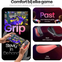 Phreeze hand grip geschikt voor Nintendo Switch 2 - comfort grip - houder - backbone - geschikt voor Joy Con 2 - grips - rood blauw — thumbnail 5