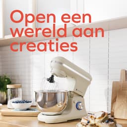 KitchenBrothers 1200W Keukenmachine - Keukenrobot - 5L - Mixer met Mengkom - BPA-vrij Keukenmixer - Champagne — thumbnail 2
