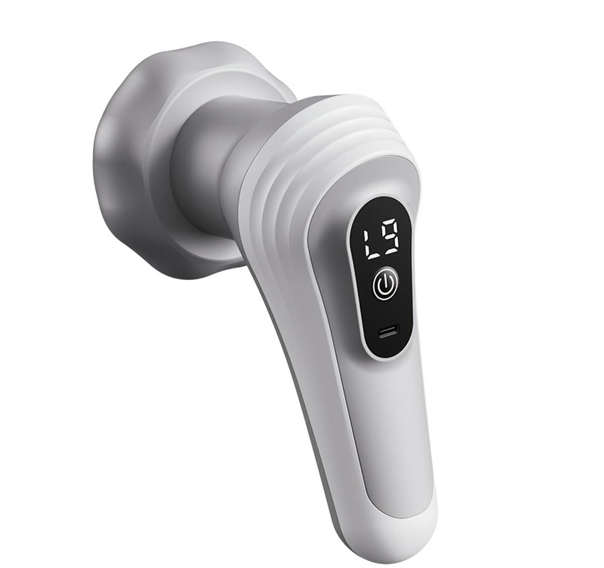 Aanbieding: Intelligente massagegun, stil met 5 opzetstukken, USB-oplaadbaar. Ergonomisch ontwerp voor middel, benen en heupen, stijlvol metaalafwerking – perfect Vaderdag cadeau. — afbeelding 1