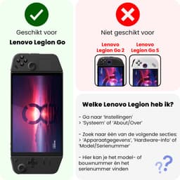 Screenprotector Geschikt voor Lenovo Legion Go Screenprotector Tempered Glass Screen Protector Gehard Glas — thumbnail 2