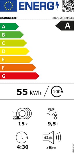 Bauknecht BK7IPA15BM6L0 | Inbouw vaatwasser | A Label | Autodeur — thumbnail 2